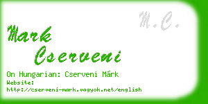 mark cserveni business card