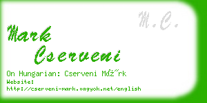 mark cserveni business card
